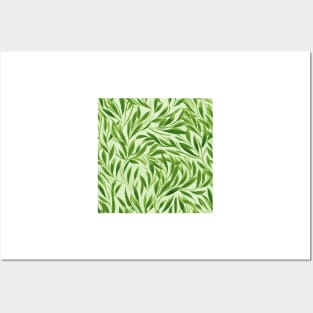 Green Leaves Pattern 24 Posters and Art